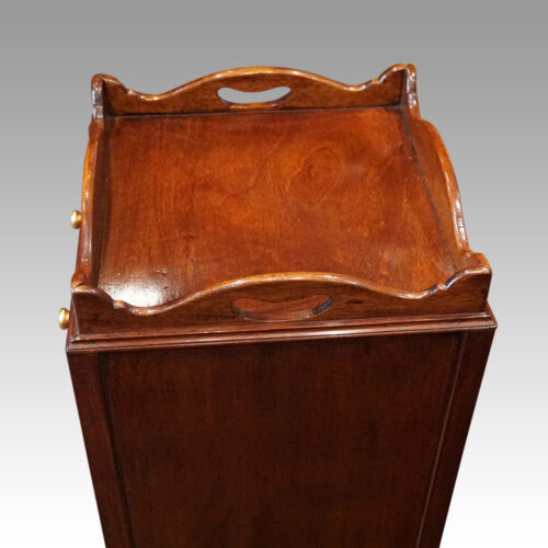 Pair mahogany bedside cabinets hand grip