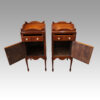 Pair mahogany bedside cabinets interiors