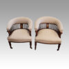 Pair of Edwardian tub chairs