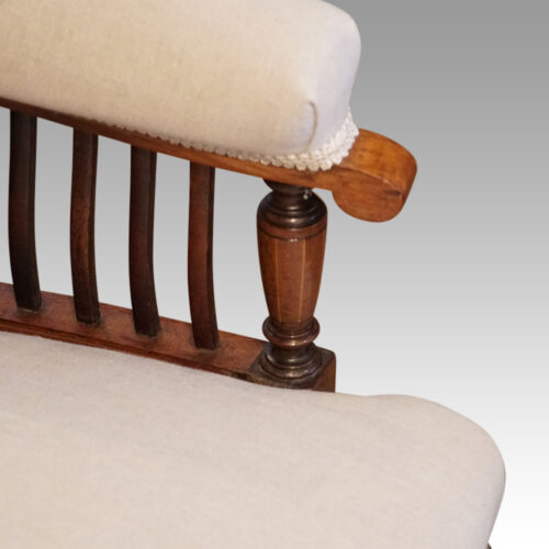 Pair of Edwardian tub chairs arm turning