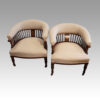 Pair of Edwardian tub chairs his and hers