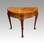Queen Anne style demi lune card table