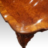 Queen Anne style walnut extending dining table corner