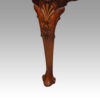 Queen Anne style walnut extending dining table leg