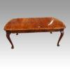 Queen Anne style walnut extending dining table side