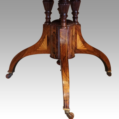 Victorian inlaid rosewood coffee table base
