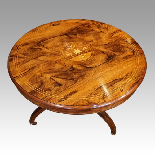Victorian inlaid rosewood coffee table top
