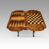 Victorian inlaid walnut backgammon sewing table games board