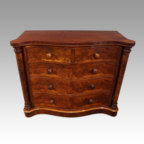 Victorian large serpentine chest