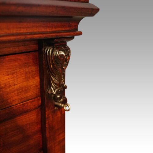 Victorian mahogany Wellington chest disguised keyhole