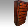 Victorian mahogany Wellington chest open