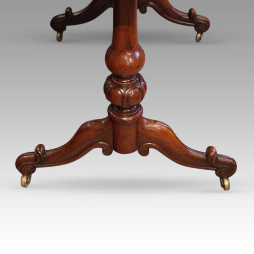 Victorian rosewood library table end support