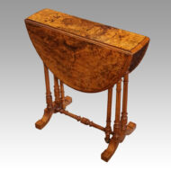 Victorian walnut baby Sutherland table closed