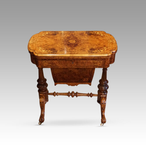 Victorian walnut combined games and worktable