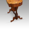 Victorian walnut backgammon worktable angle