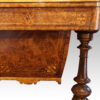 Victorian walnut backgammon worktable workbox