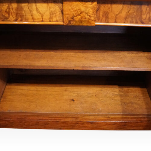 Victorian walnut chiffonier interior shelf