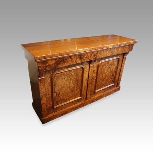 Victorian walnut sideboard at angle