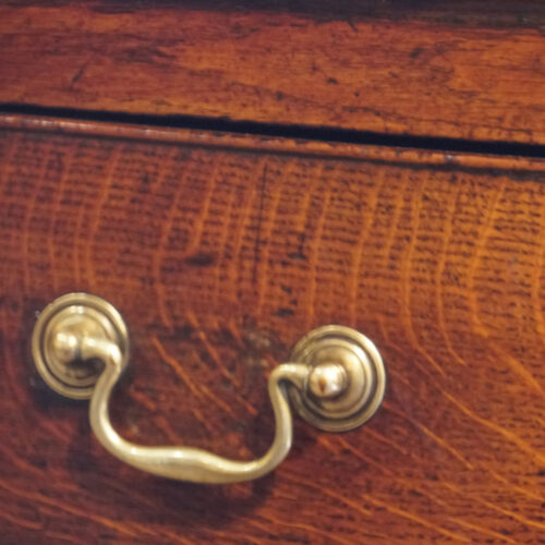 Antique dresser base with pot board handle