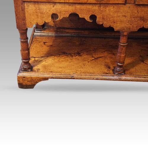 Antique oak pot board dresser multi drawers front legs