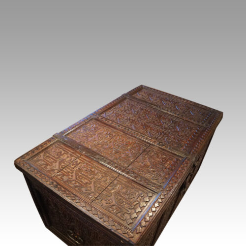 Large Antique Islamic chest angle