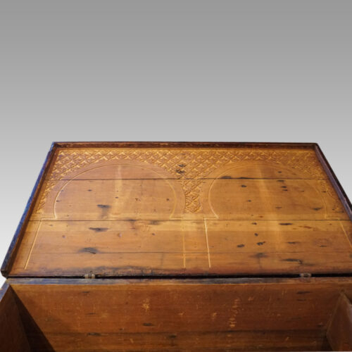 Large Antique Islamic chest interior lid