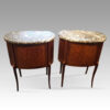 Pair of French bedside cabinets rear