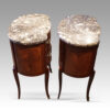 Pair of French bedside cabinets side view