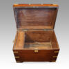Victorian brass bound campaign trunk interior