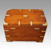 Victorian brass bound campaign trunk rear