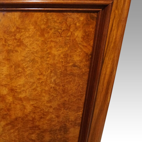 Victorian burr walnut housekeepers cabinet door panel