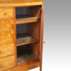 Victorian burr walnut housekeepers cabinet shelved section