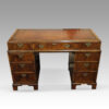 Walnut Georgian style pedestal desk