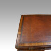 Walnut Georgian style pedestal desk leather top