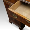Walnut Georgian style pedestal desk oak lining