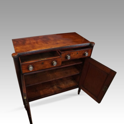 William IV mahogany chiffonier doors open