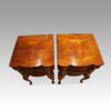Pair of walnut bedside cabinets tops