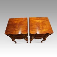 Pair of walnut bedside cabinets tops