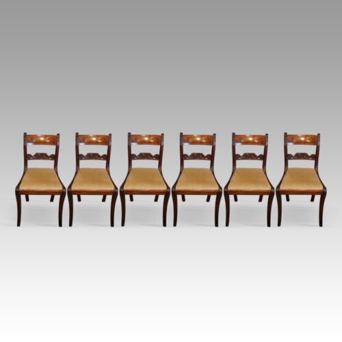 Set of 6 Regency dining chairs