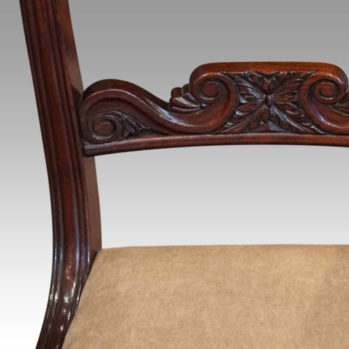 Set of 6 Regency dining chairs back rail