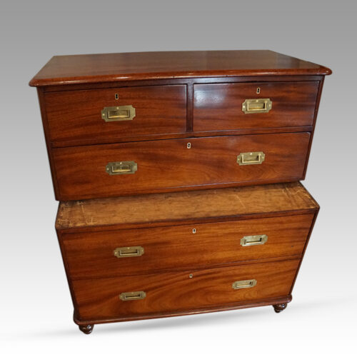 Victorian 2-part military chest sections