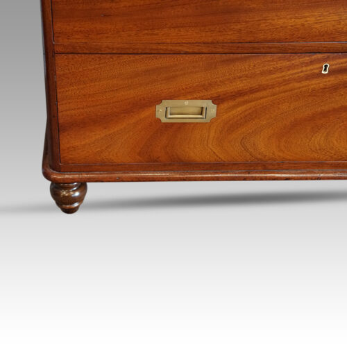 Victorian 2-part military chest turned leg