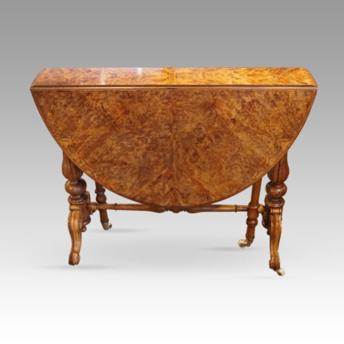 Victorian burr walnut Sutherland table