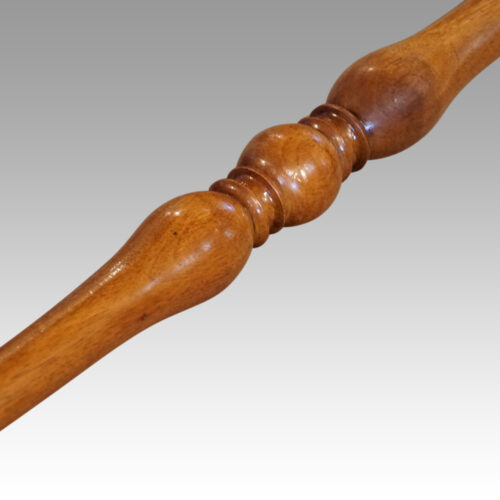 Victorian burr walnut Sutherland table turned stretcher