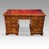Victorian burr walnut pedestal desk