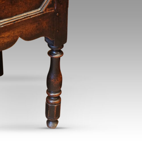 Antique oak long dresser base front leg