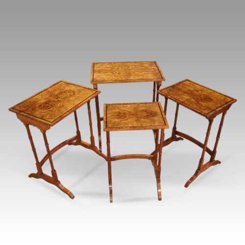 Edwardian walnut quartetto nest of tables out