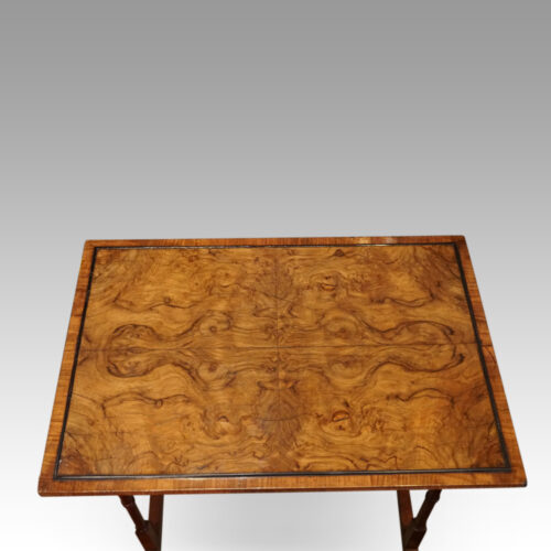 Edwardian walnut quartetto nest of tables top detail