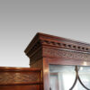 George III mahogany breakfront bookcase castle top