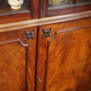 George III mahogany breakfront bookcase cupboard doors